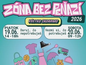 Zóna bez peňazí ponúkne možnosť zdarma získať alebo venovať zachovalé veci