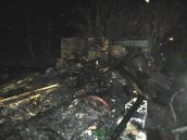 Zhorel záhradný domček, hasili profesionáli aj dobrovoľníci
